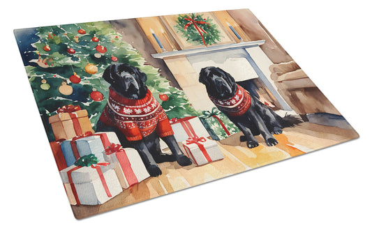 Buy this Tibetan Mastiff Cozy Christmas Glass Cutting Board