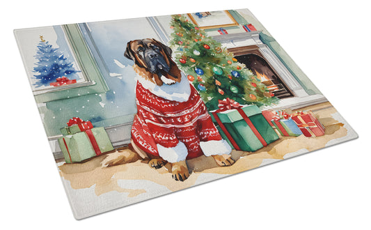 Buy this Tibetan Mastiff Cozy Christmas Glass Cutting Board