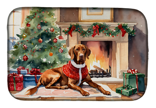 Buy this Vizsla Cozy Christmas Dish Drying Mat