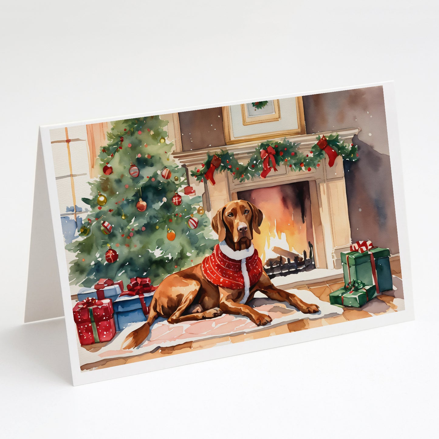 Buy this Vizsla Cozy Christmas Greeting Cards Pack of 8