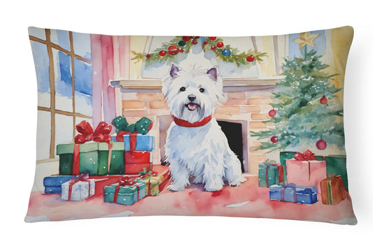 Buy this Westie Cozy Christmas Throw Pillow