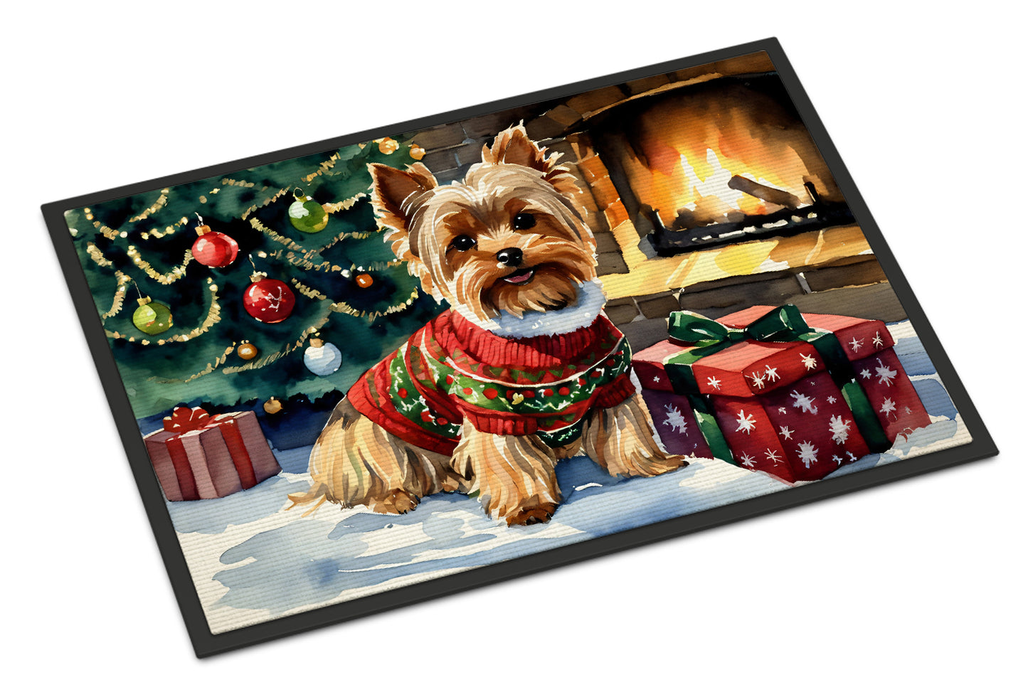 Buy this Yorkshire Terrier Cozy Christmas Doormat