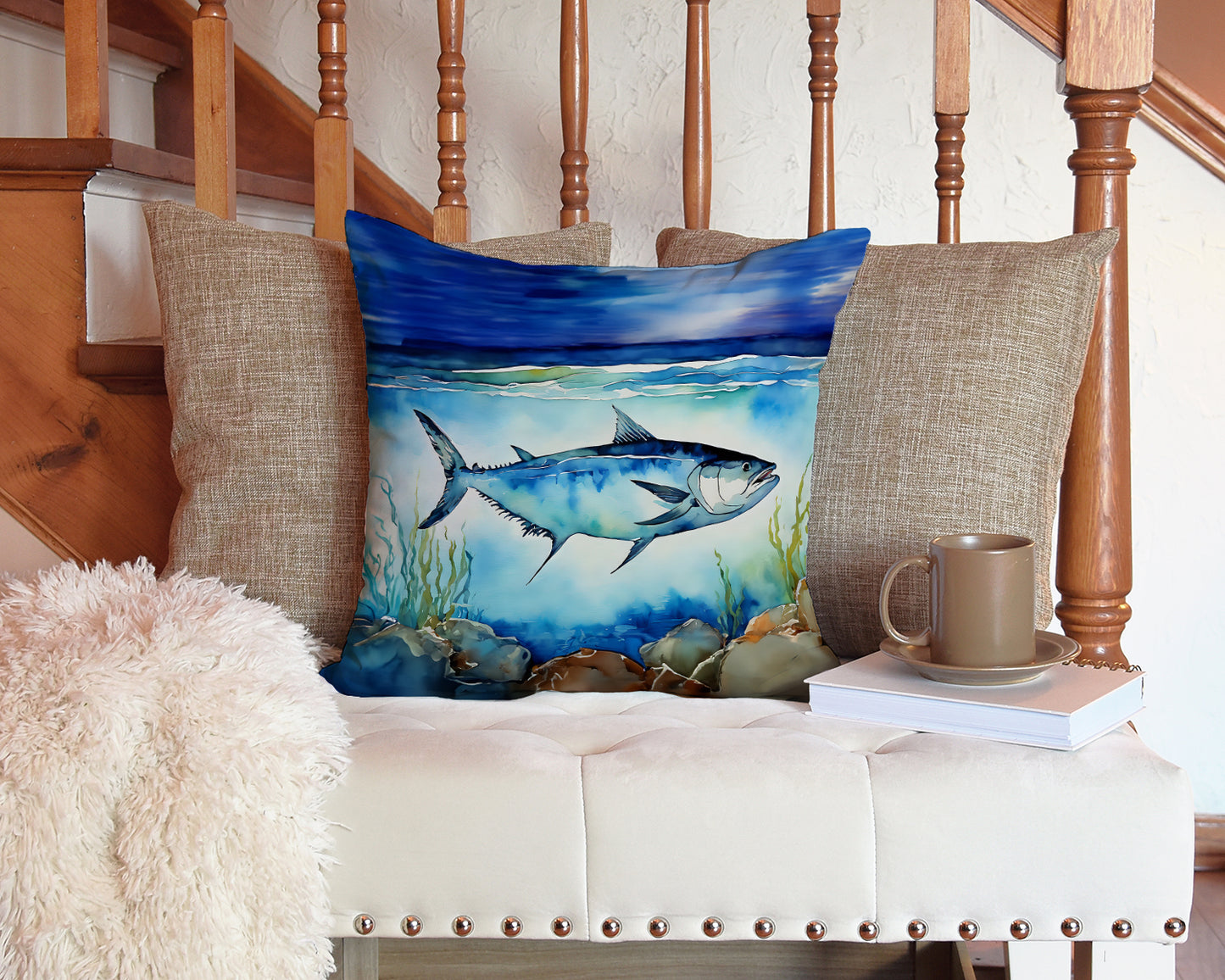 Bluefin Tuna Throw Pillow