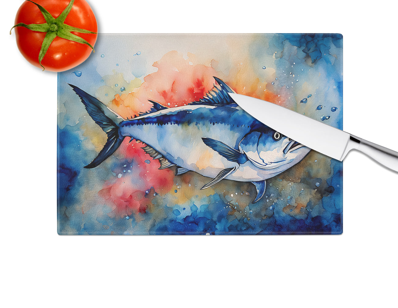 Bluefin Tuna Glass Cutting Board