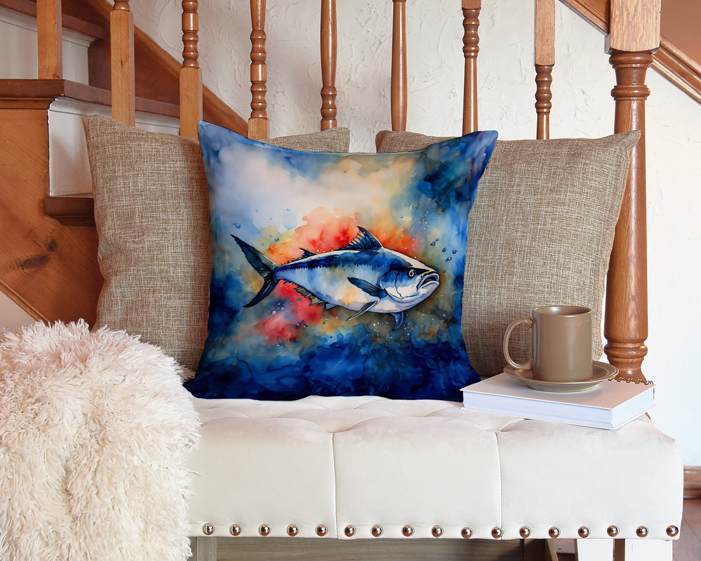 Bluefin Tuna Throw Pillow