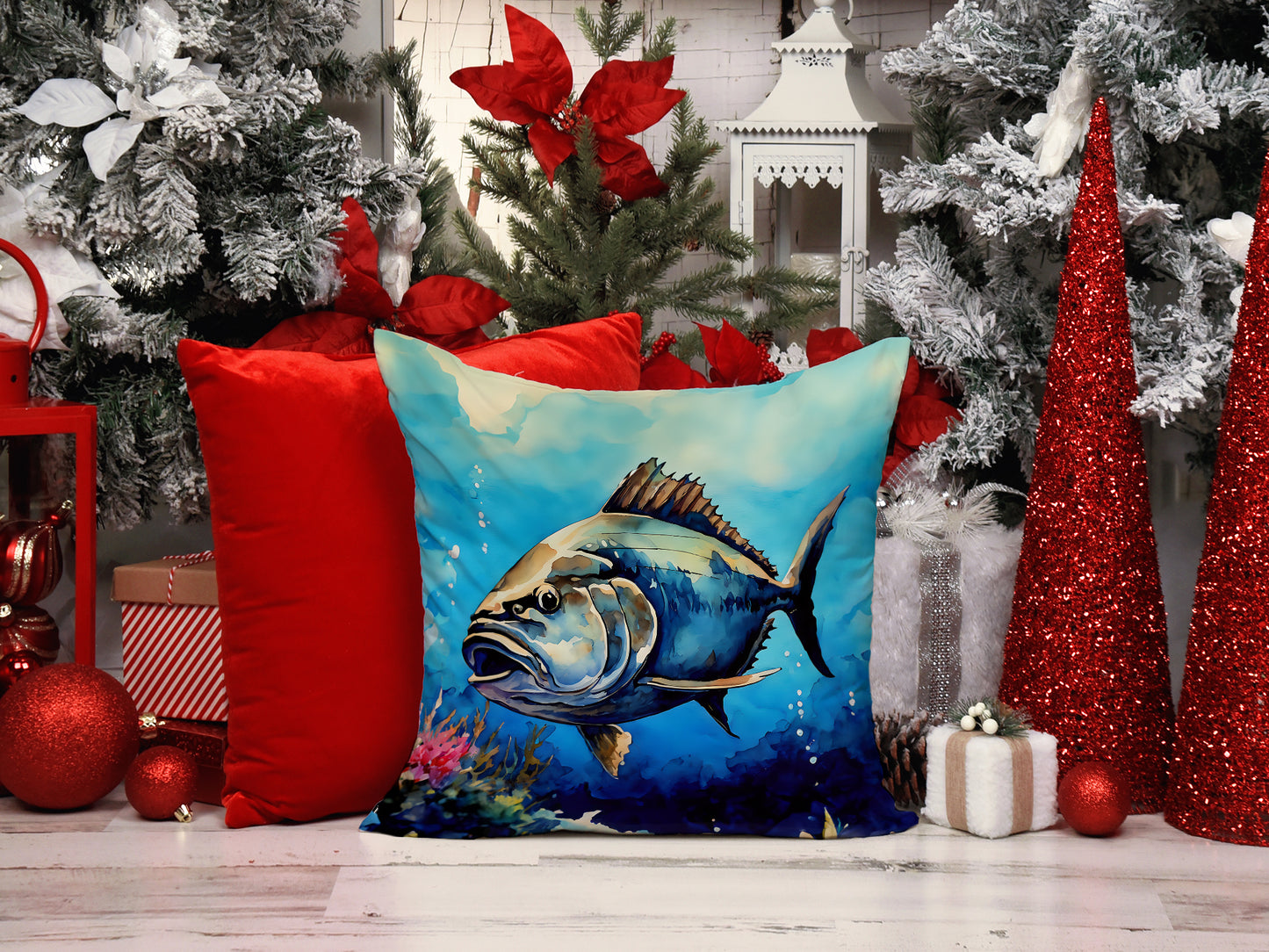 Bluefin Tuna Throw Pillow