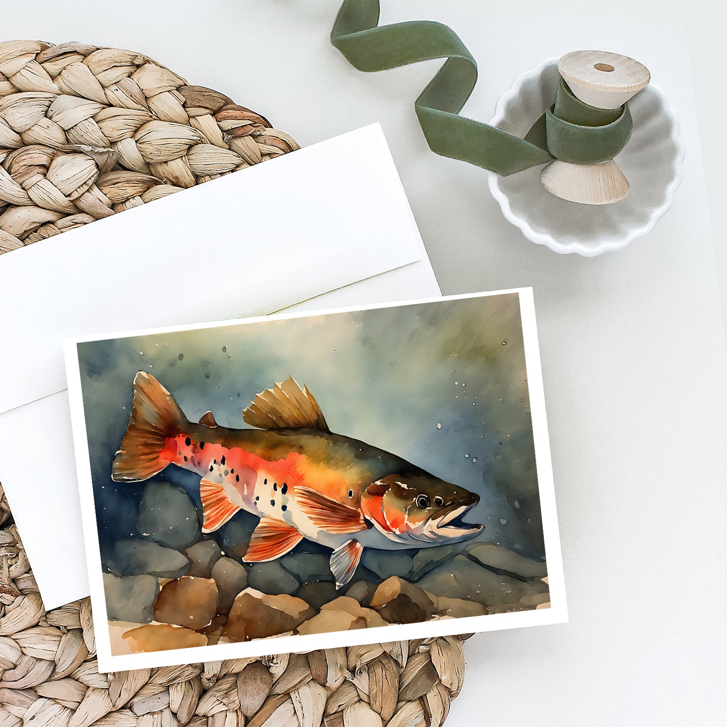 Brook Trout Greeting Cards Pack of 8