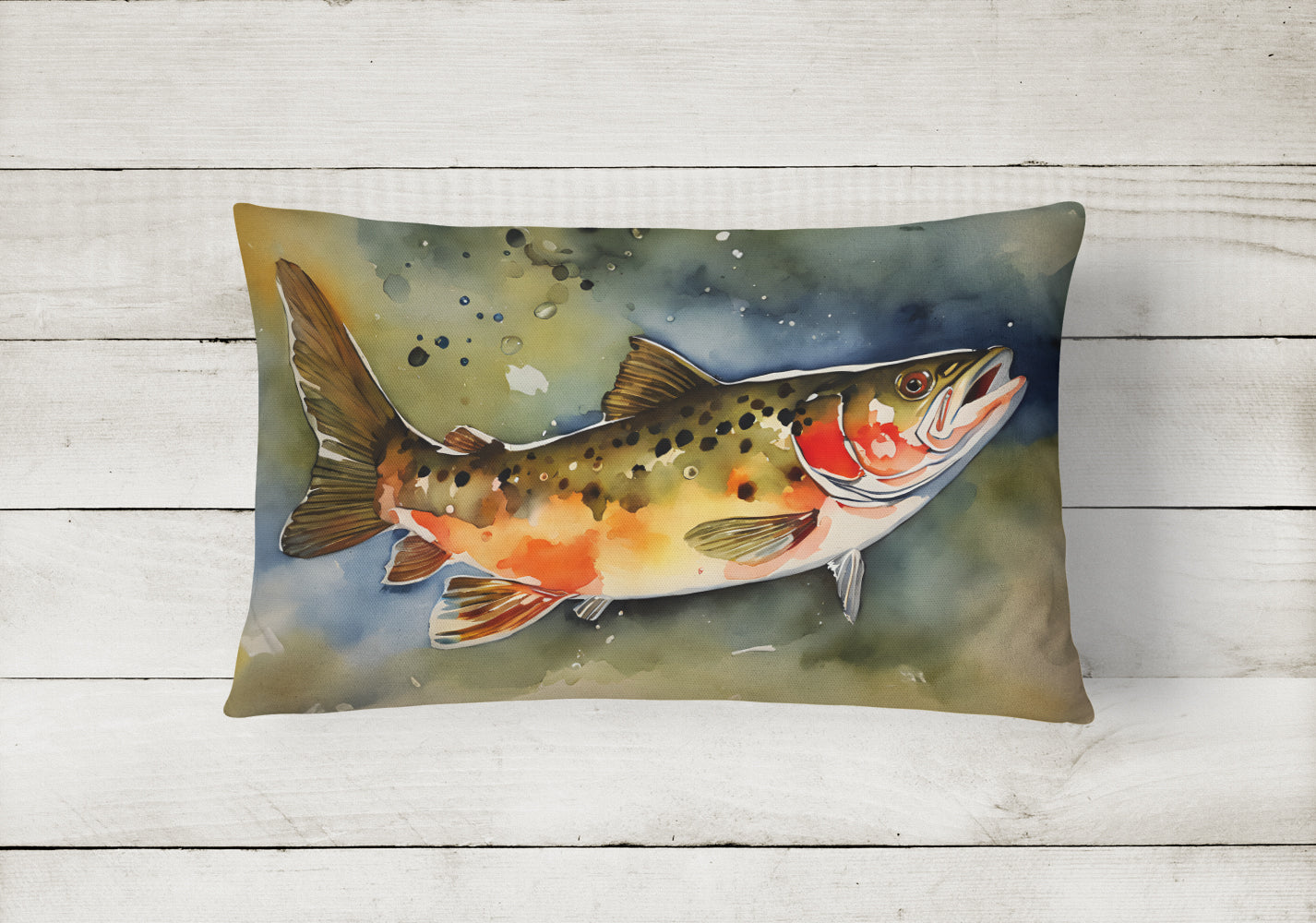 Brook Trout Throw Pillow