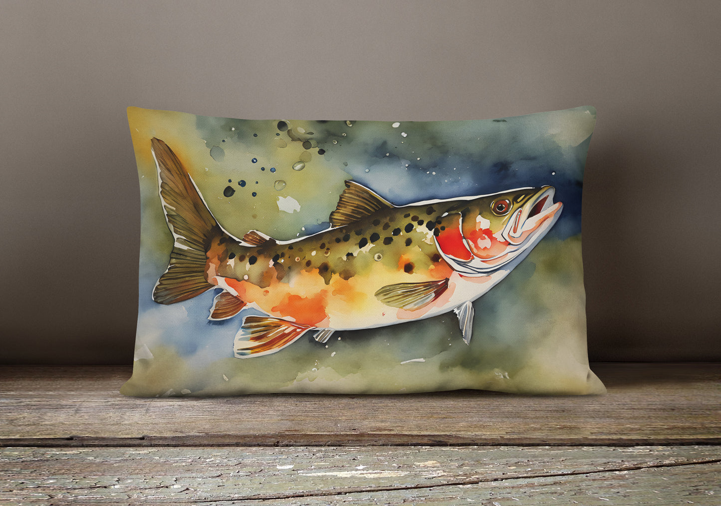 Brook Trout Throw Pillow