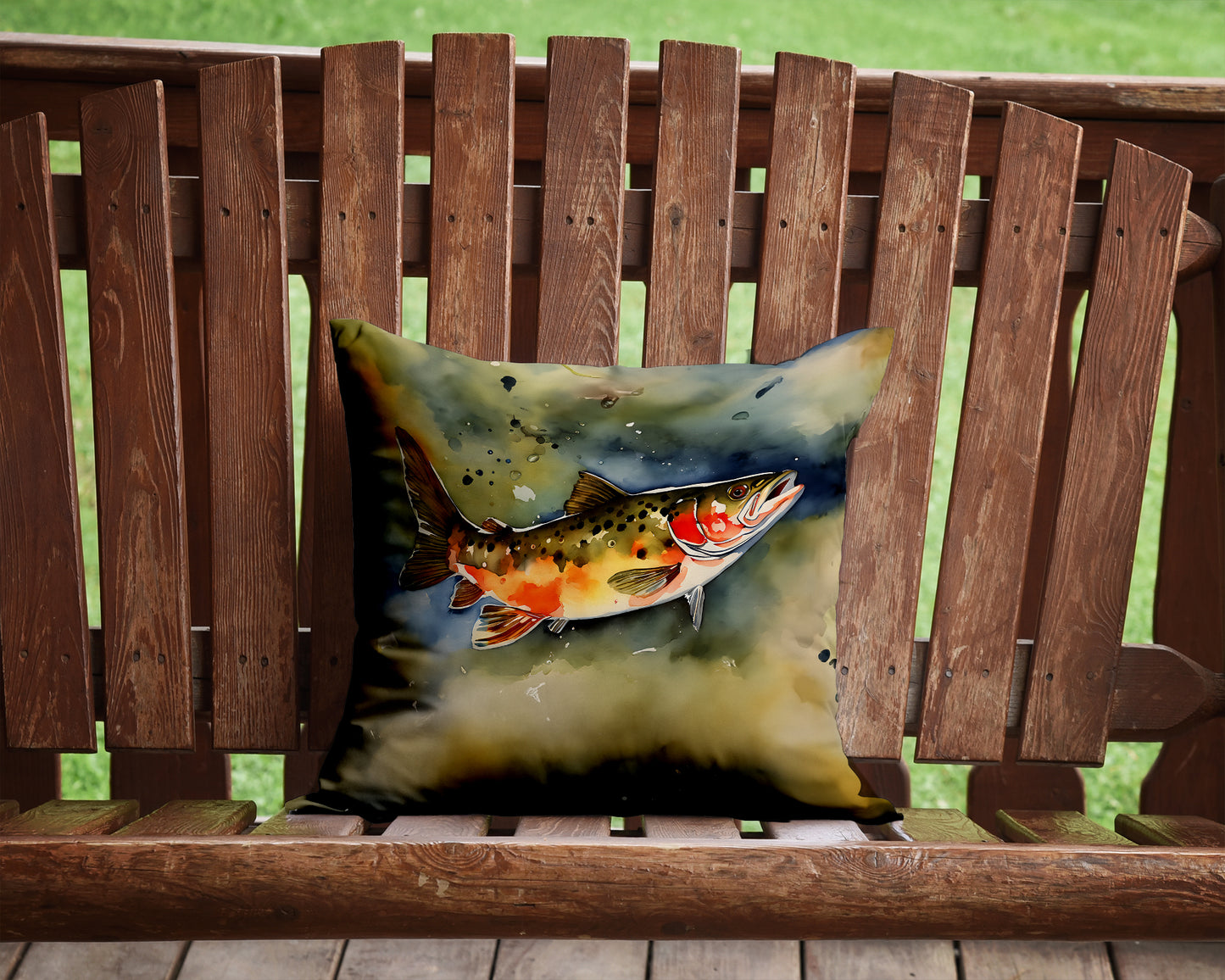 Brook Trout Throw Pillow