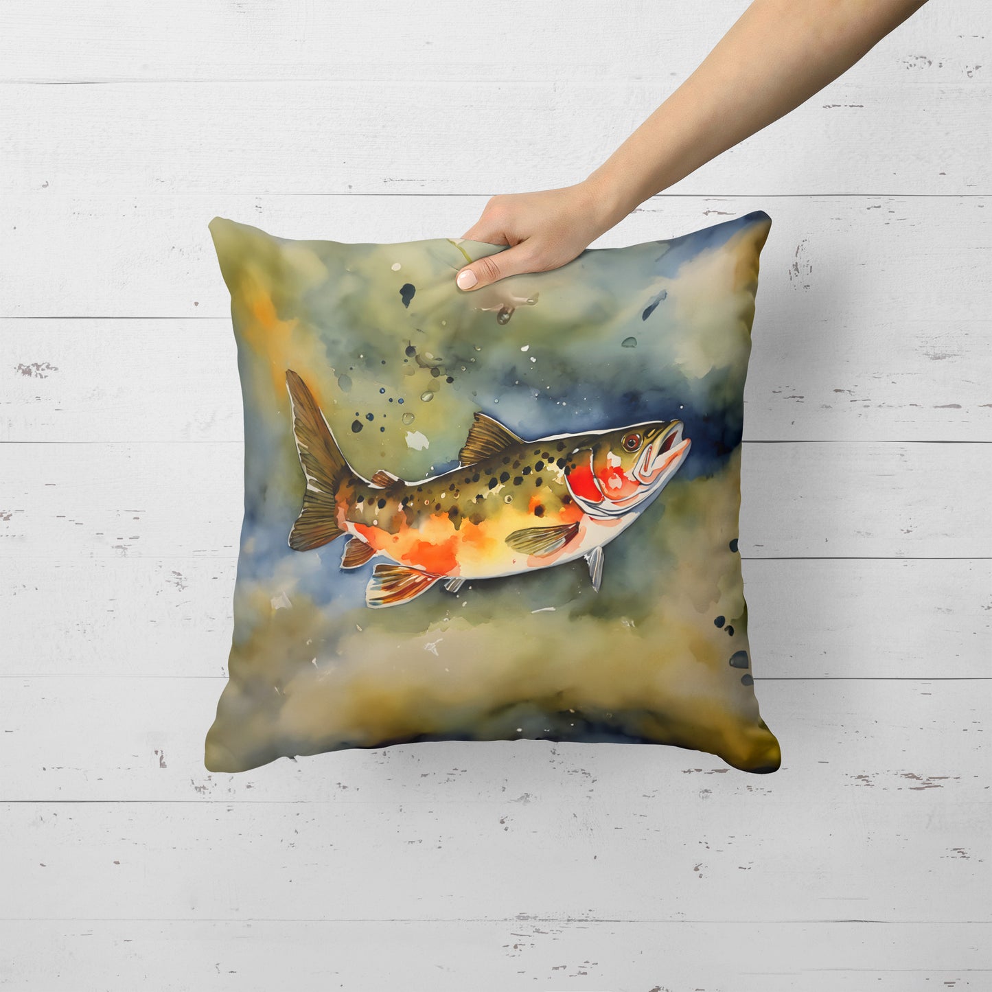 Brook Trout Throw Pillow