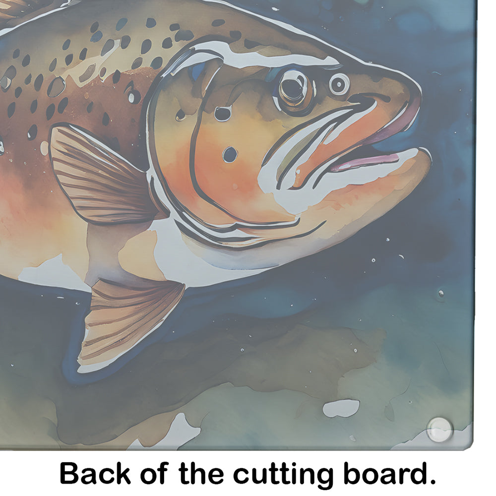 Brown Trout Glass Cutting Board