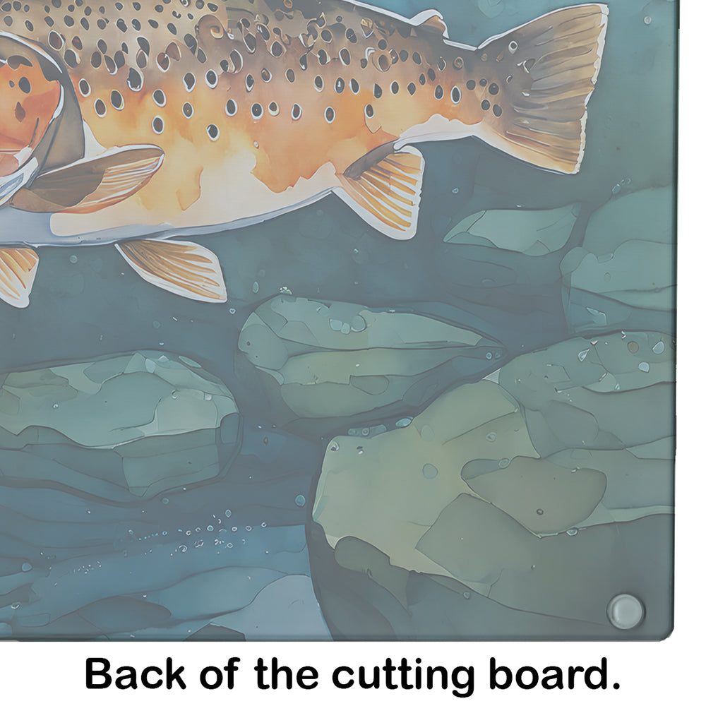 Brown Trout Glass Cutting Board