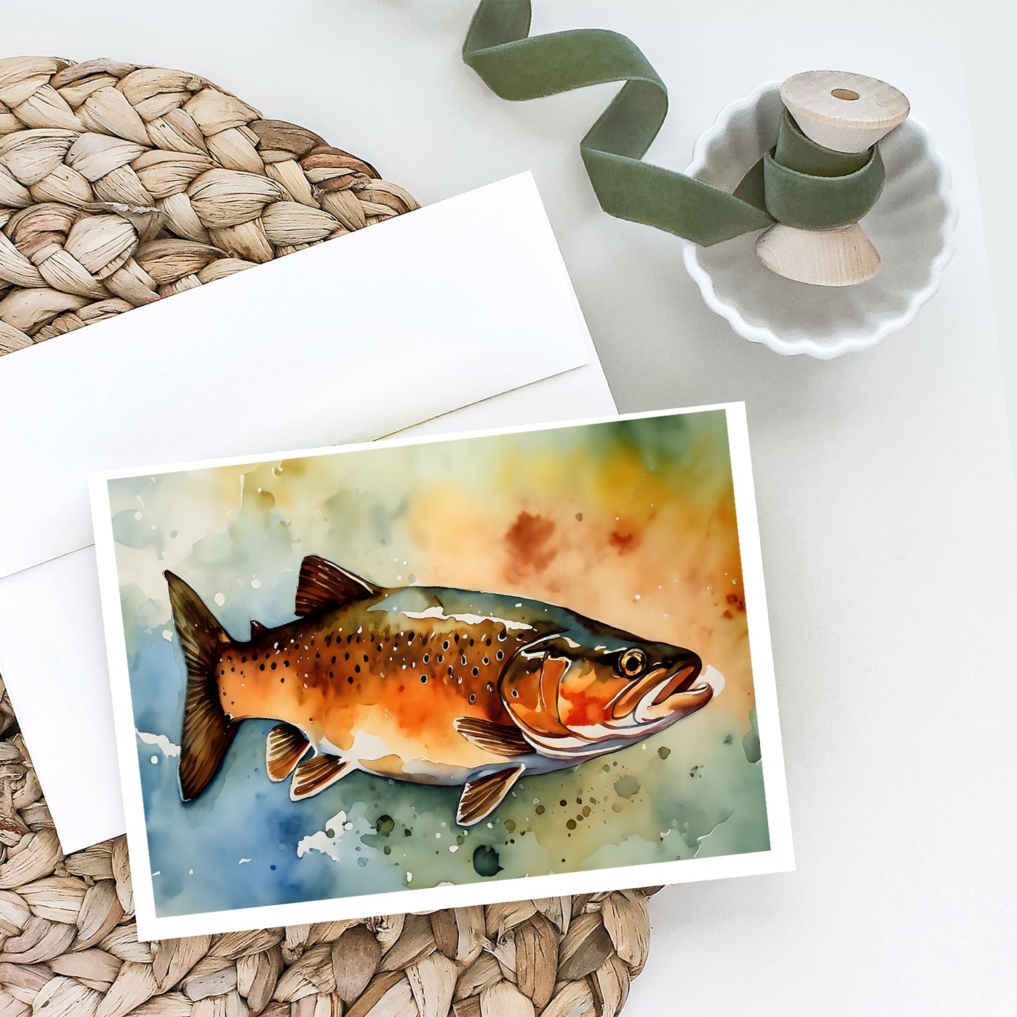 Brown Trout Greeting Cards Pack of 8