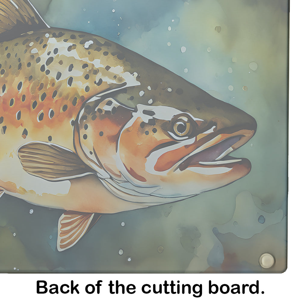 Brown Trout Glass Cutting Board