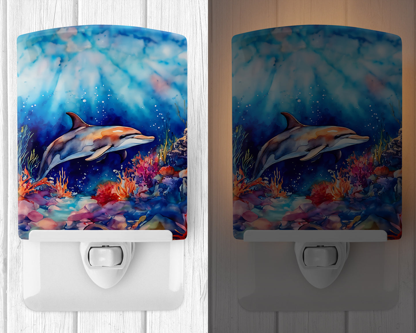 Dolphin Ceramic Night Light