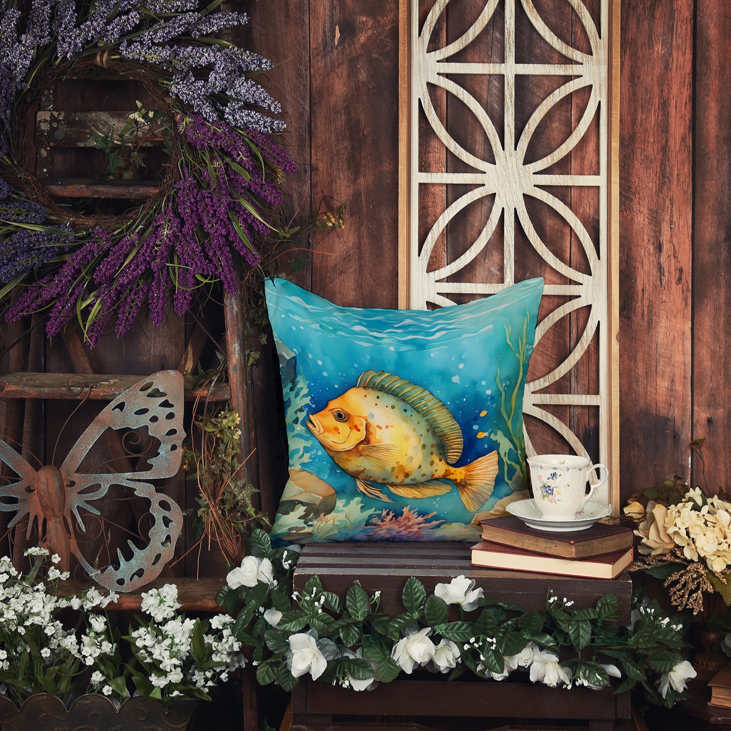 Flounder Throw Pillow