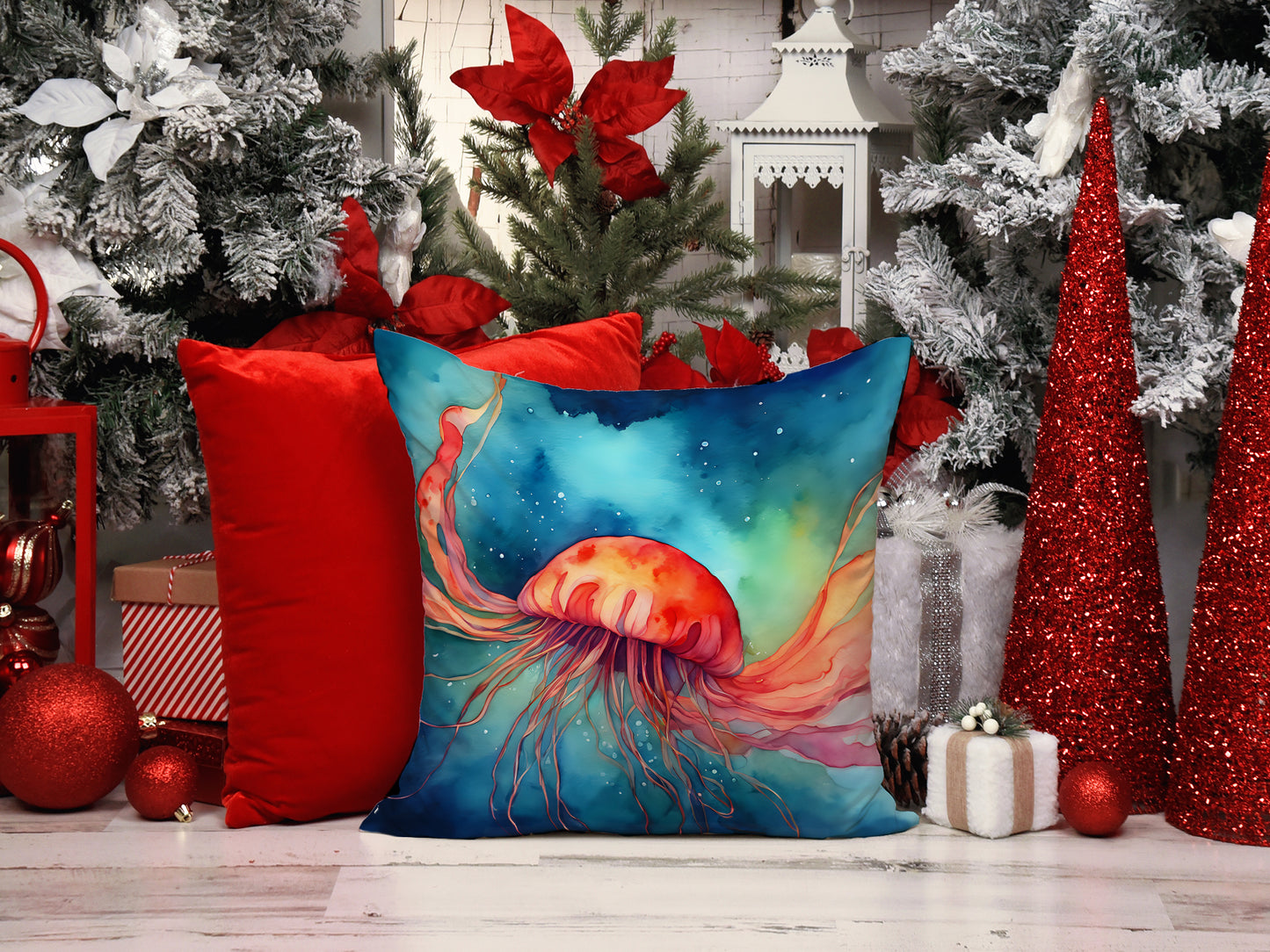 Jellyfish Throw Pillow