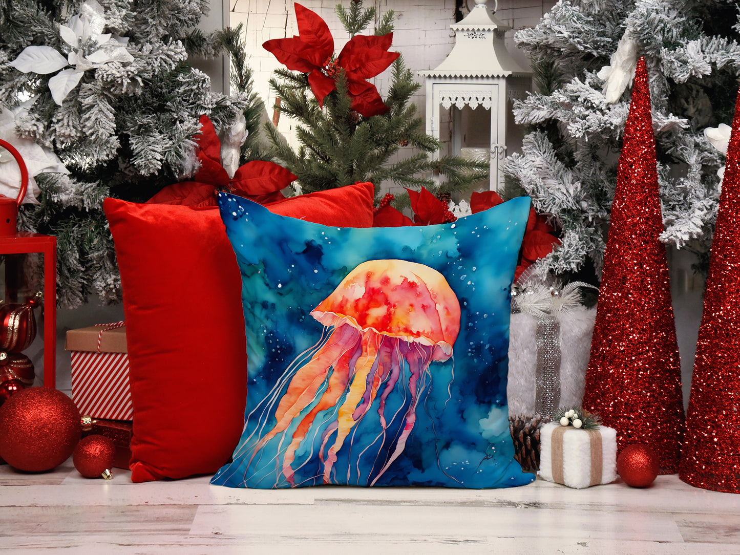 Jellyfish Throw Pillow