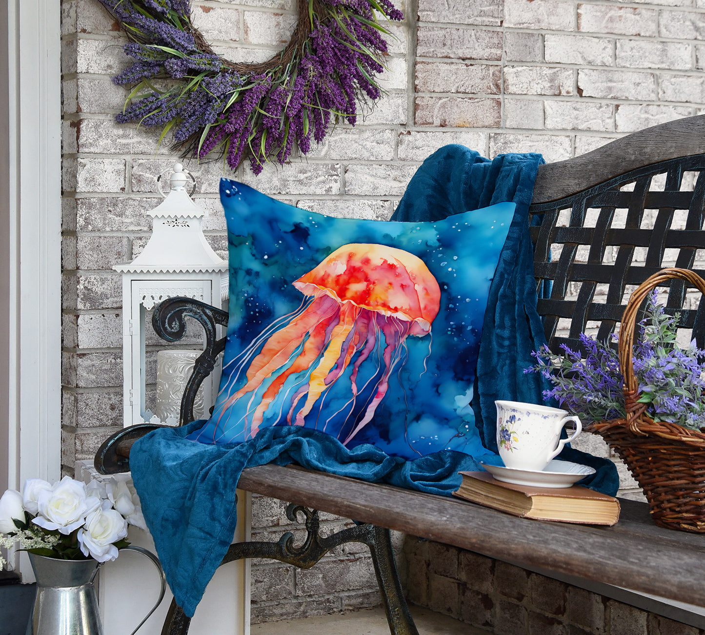 Jellyfish Throw Pillow