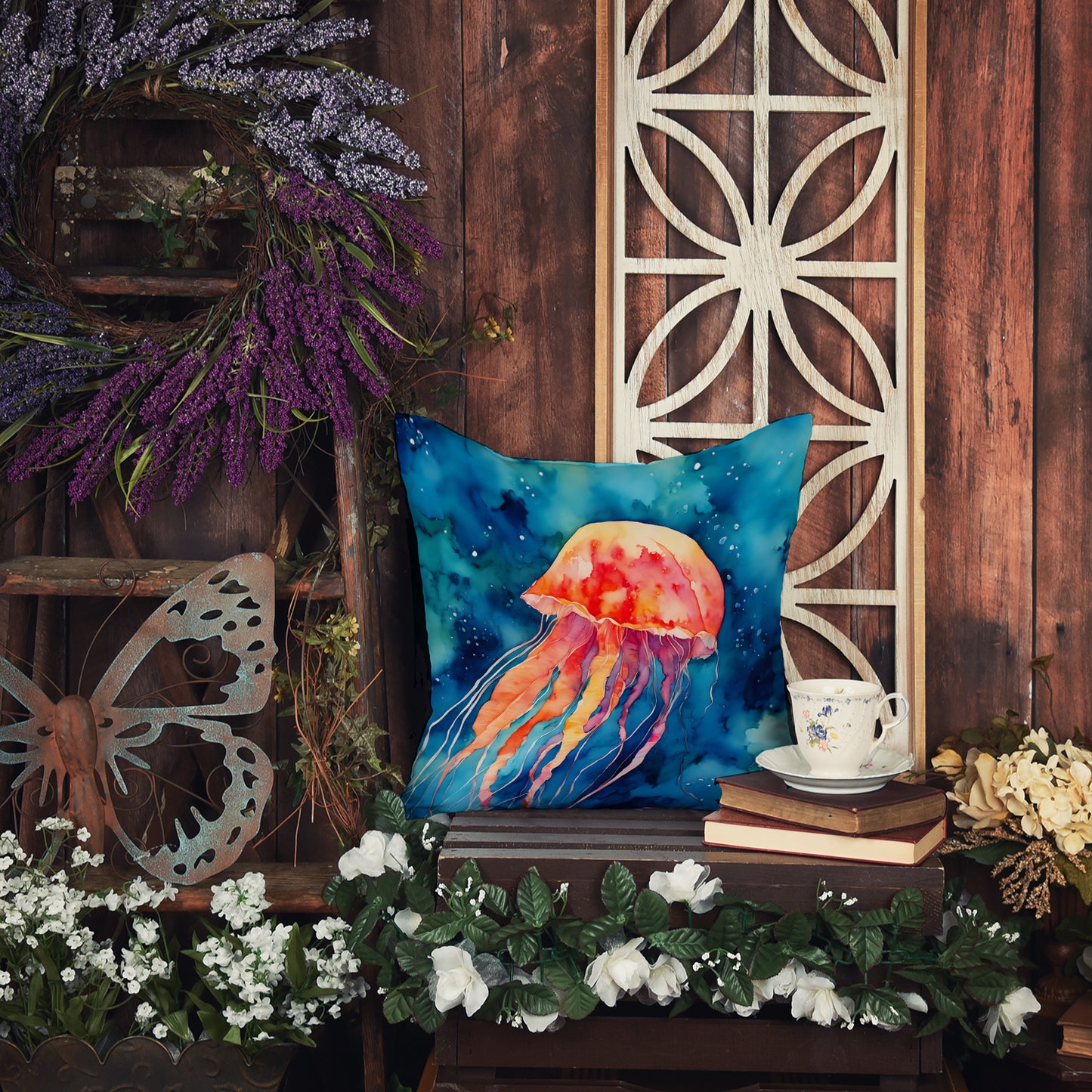 Jellyfish Throw Pillow