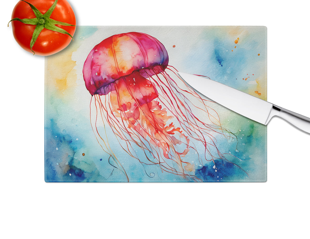 Jellyfish Glass Cutting Board