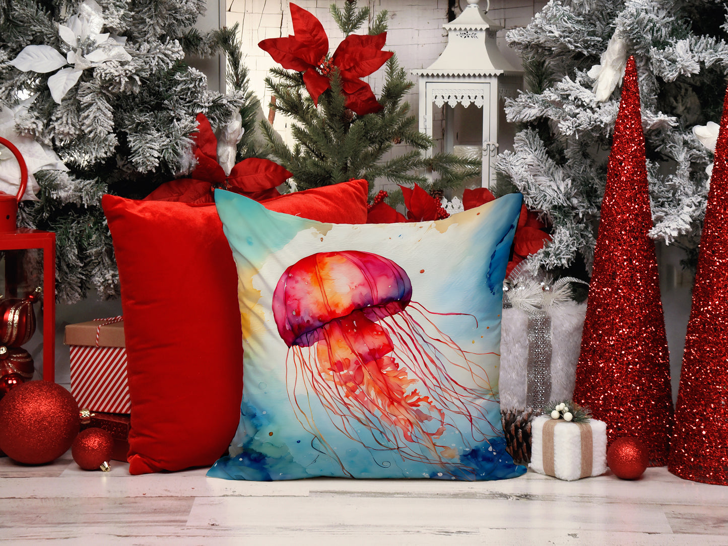 Jellyfish Throw Pillow