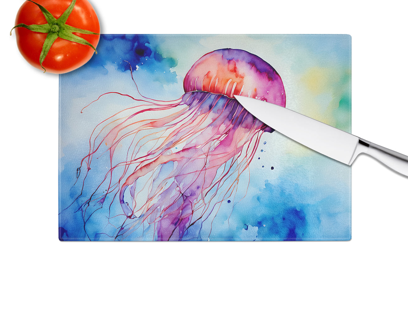 Jellyfish Glass Cutting Board