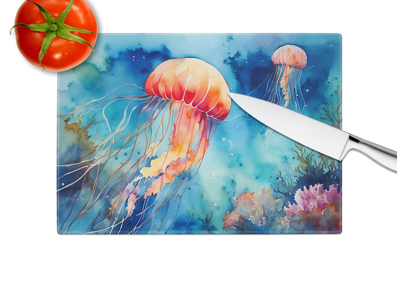 Jellyfish Glass Cutting Board