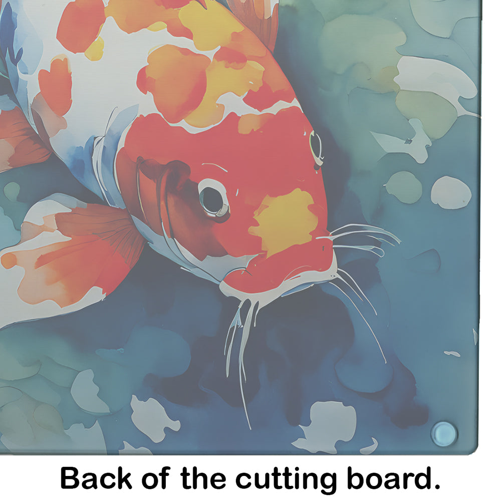 Koi Fish Glass Cutting Board