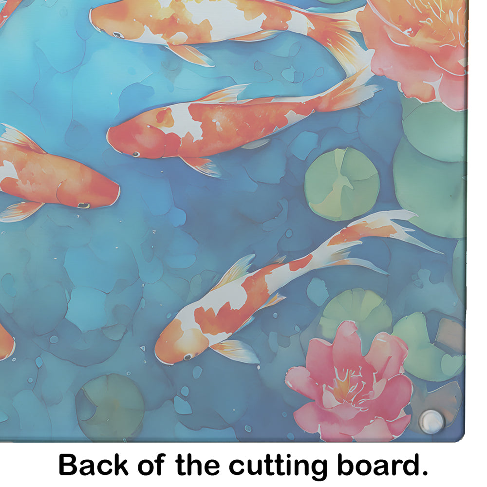 Koi Fish Glass Cutting Board