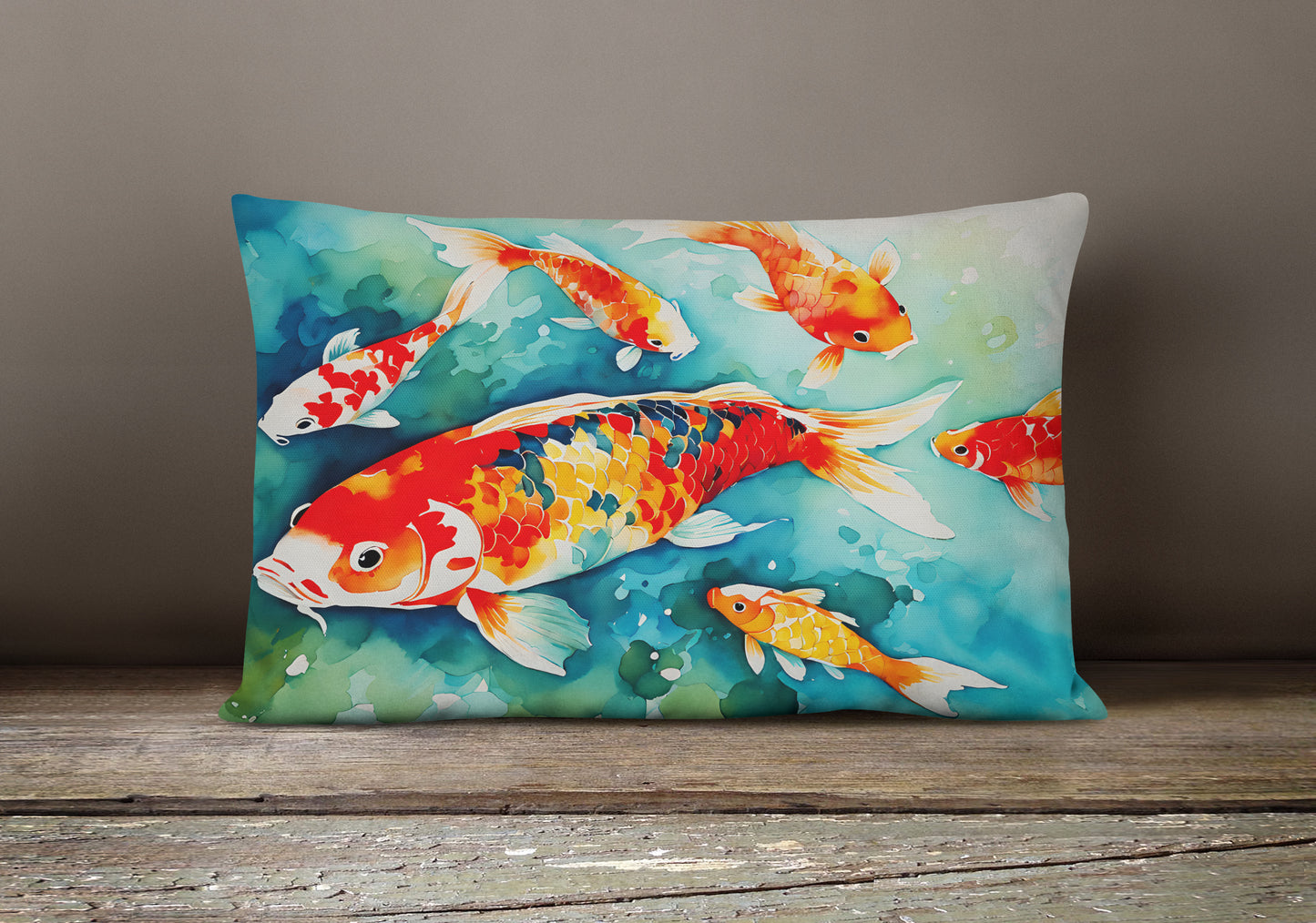 Koi Fish Throw Pillow