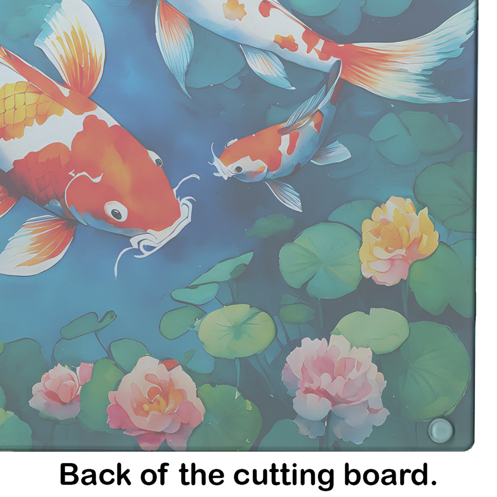 Koi Fish Glass Cutting Board