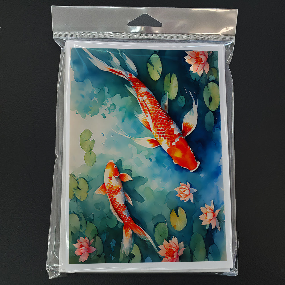 Koi Fish Greeting Cards Pack of 8