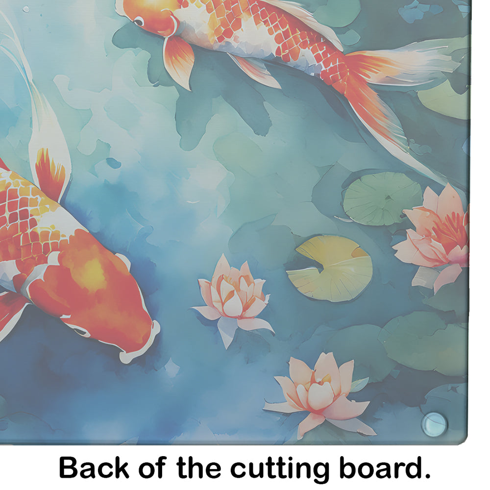 Koi Fish Glass Cutting Board