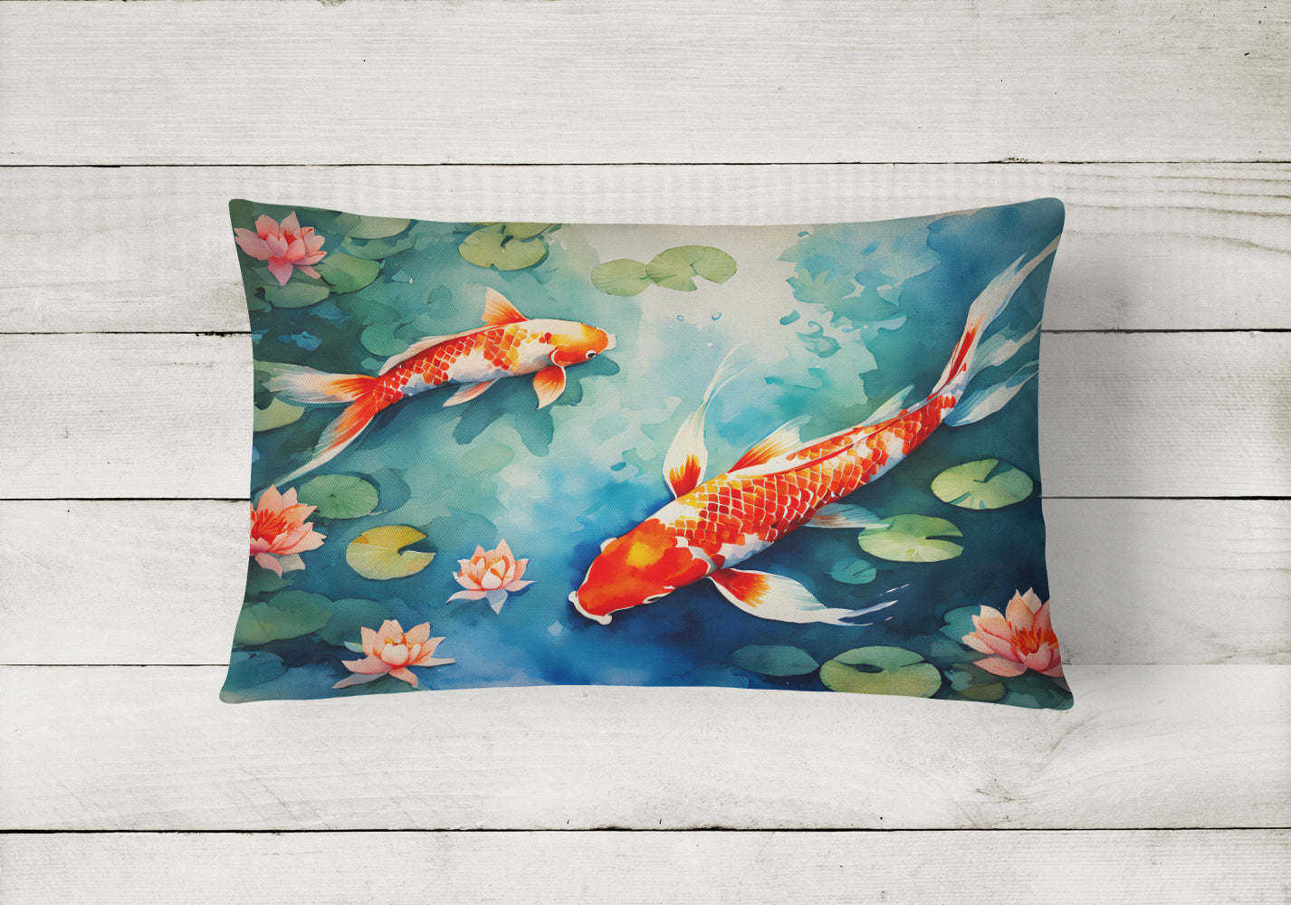 Koi Fish Throw Pillow