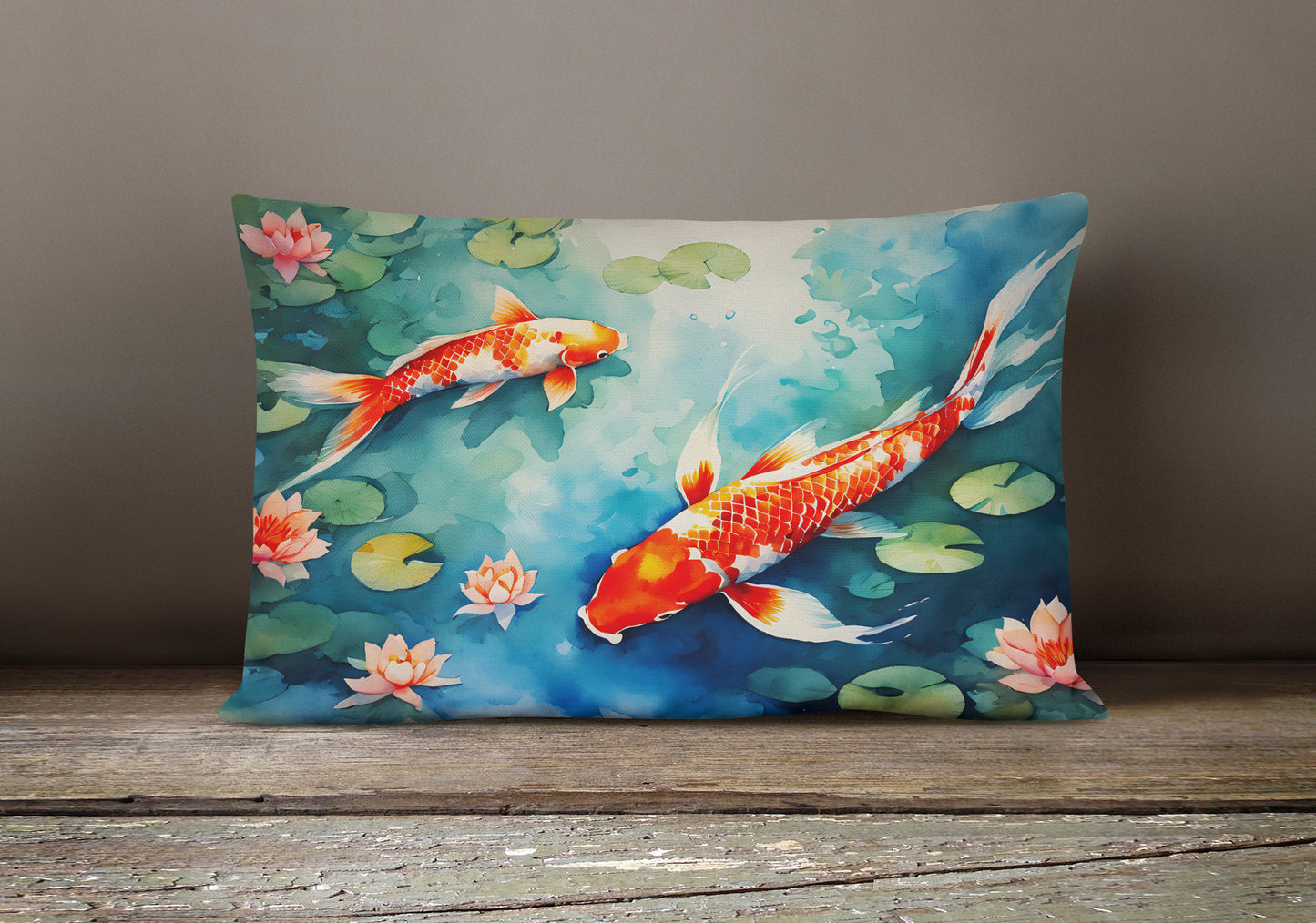 Koi Fish Throw Pillow