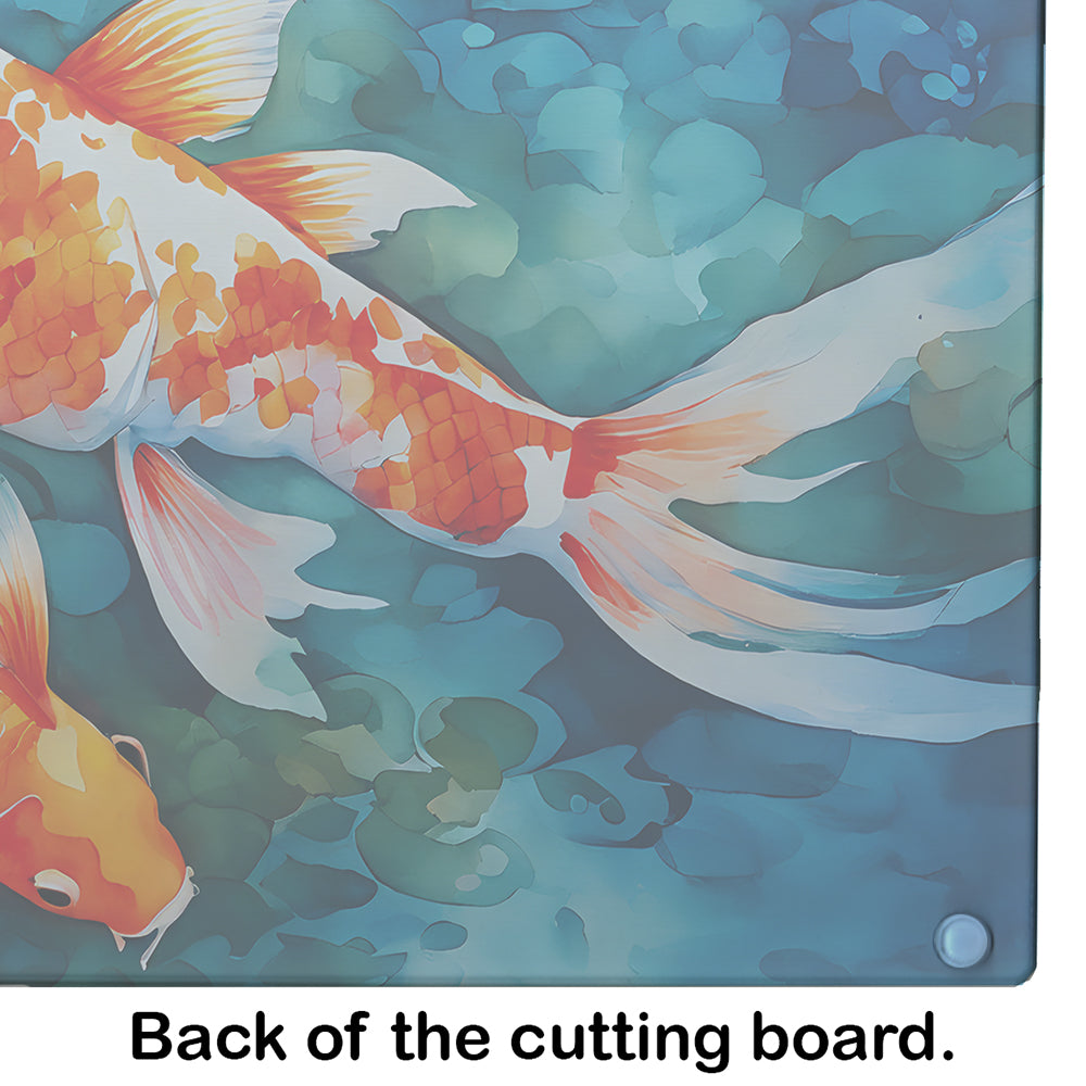 Koi Fish Glass Cutting Board