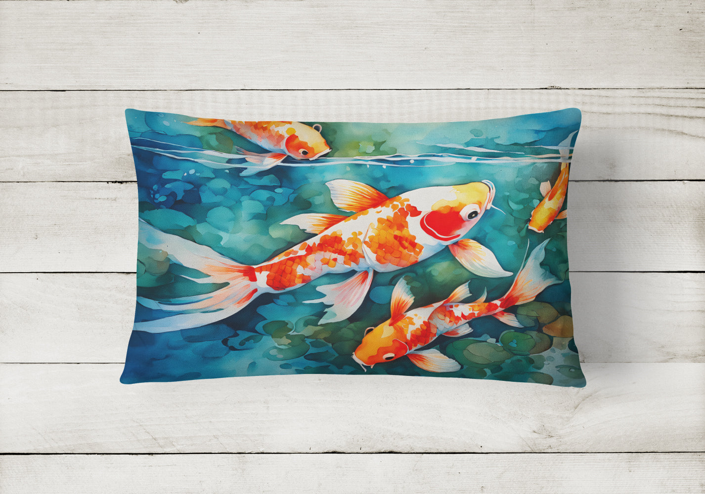 Koi Fish Throw Pillow