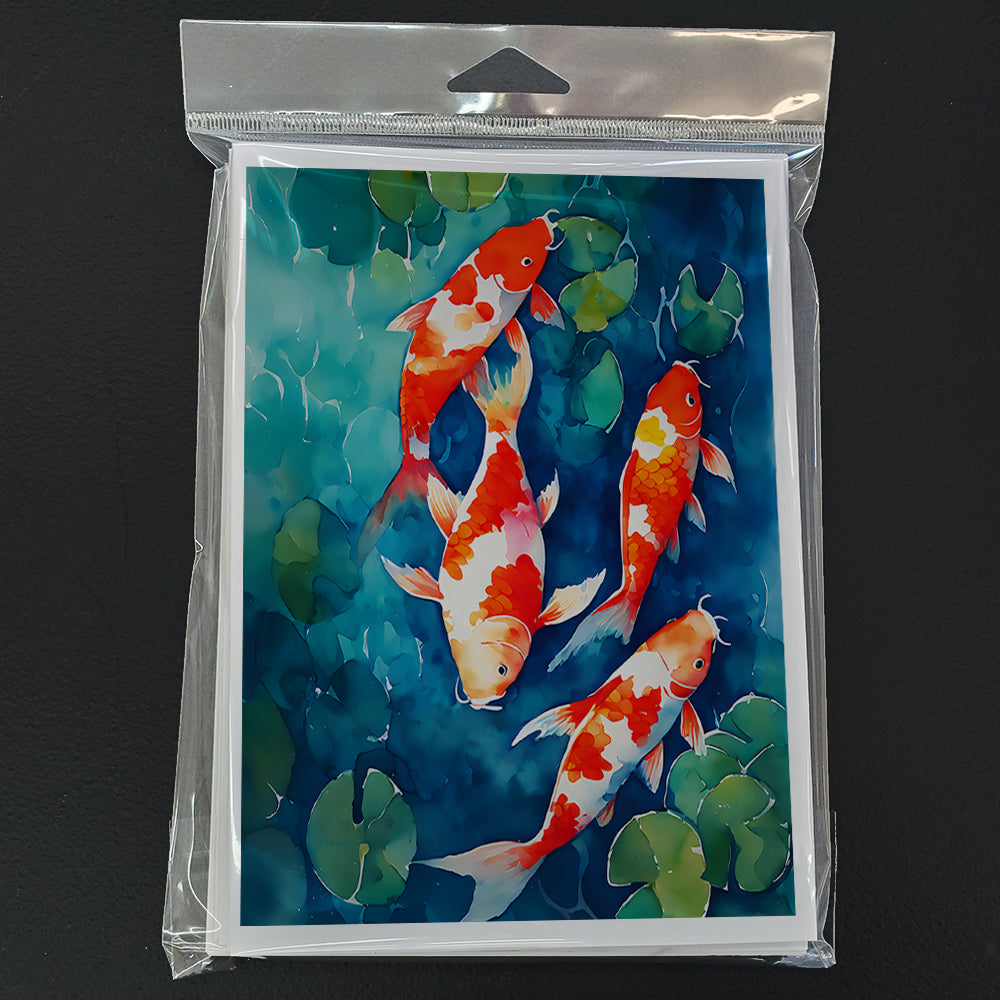 Koi Fish Greeting Cards Pack of 8