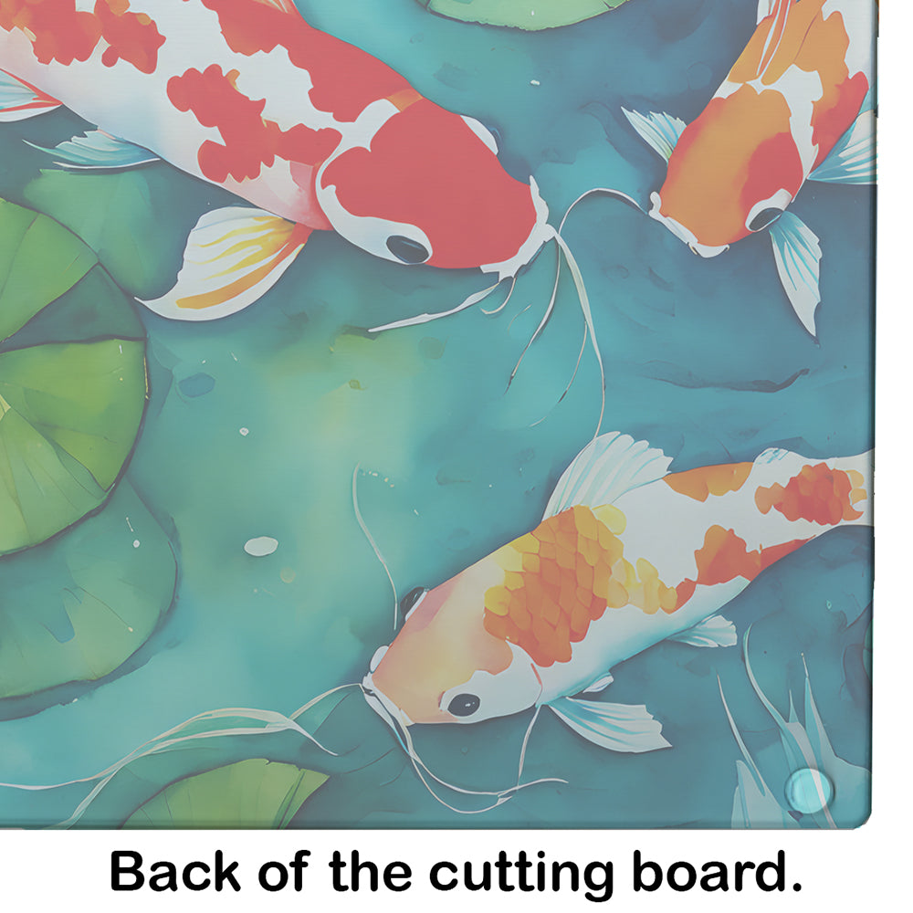 Koi Fish Glass Cutting Board