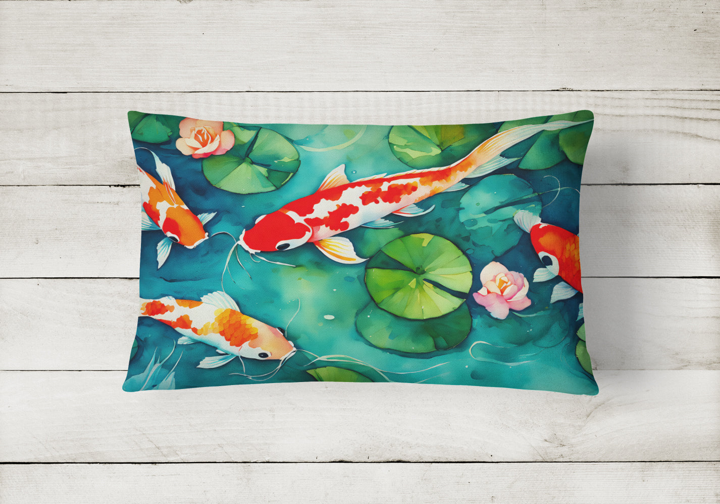 Koi Fish Throw Pillow