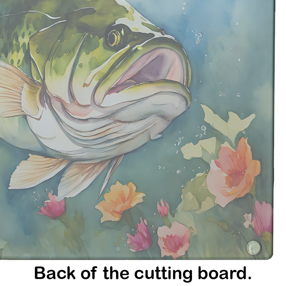 Largemouth Bass Glass Cutting Board