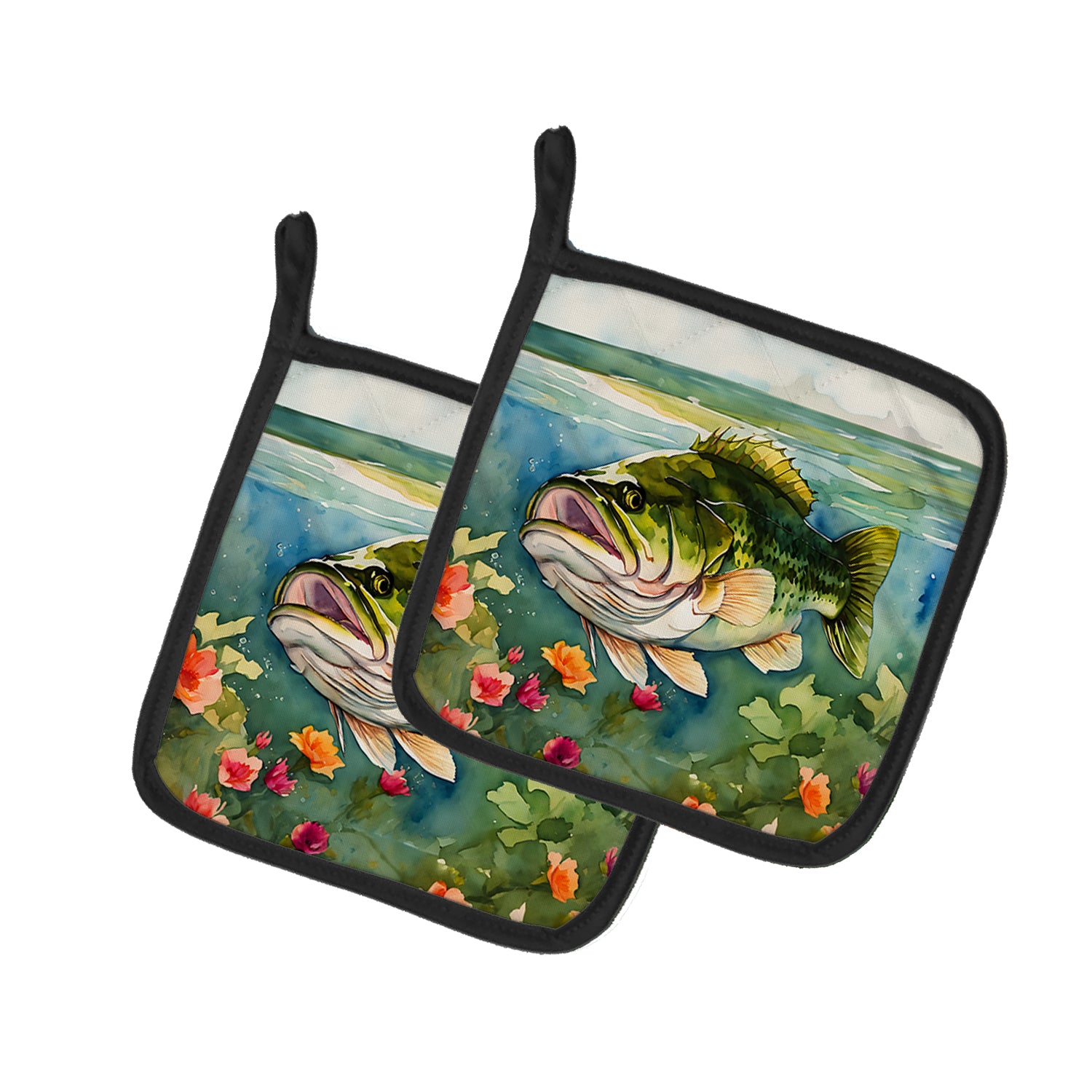 Buy this Largemouth Bass Pair of Pot Holders