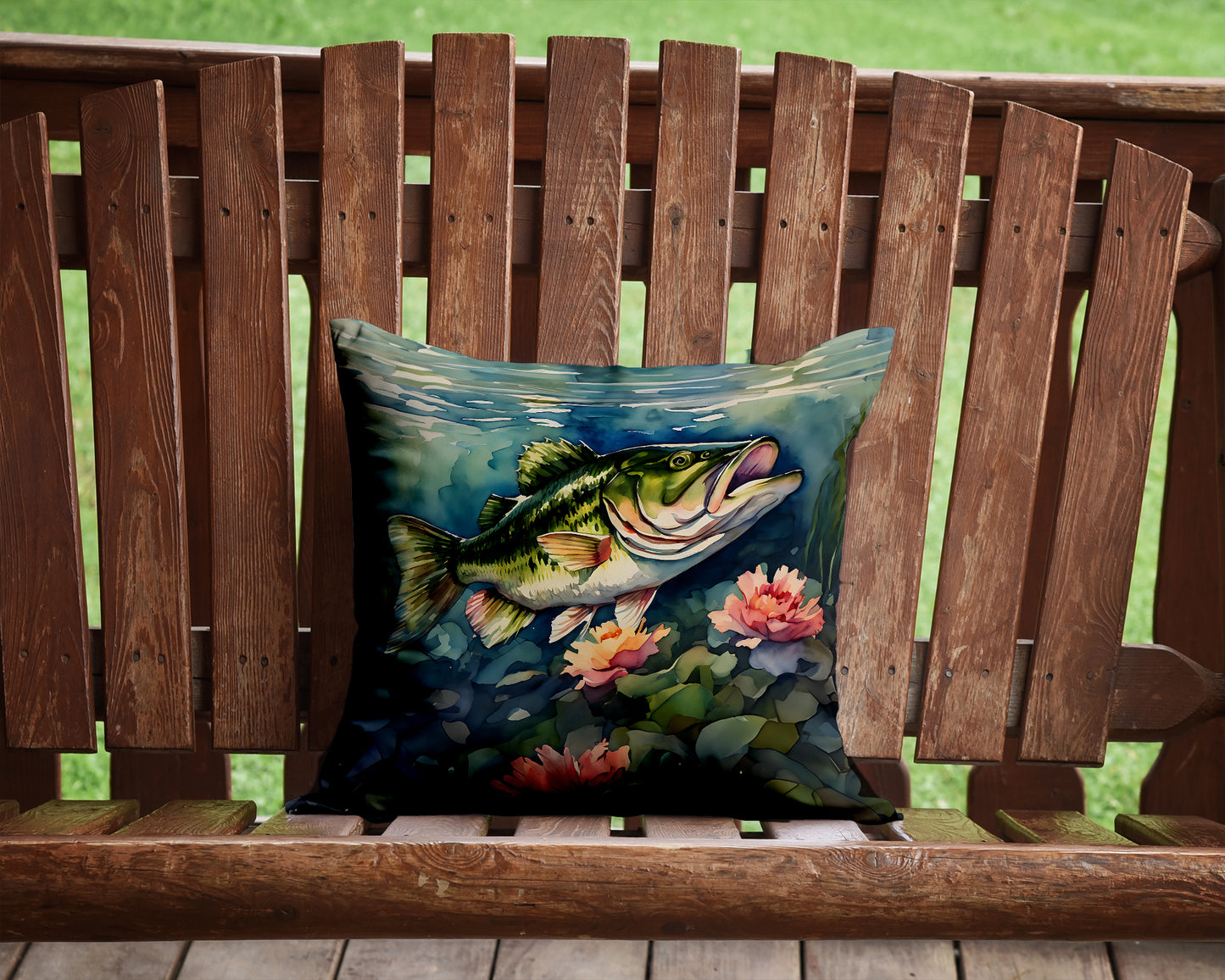 Largemouth Bass Throw Pillow