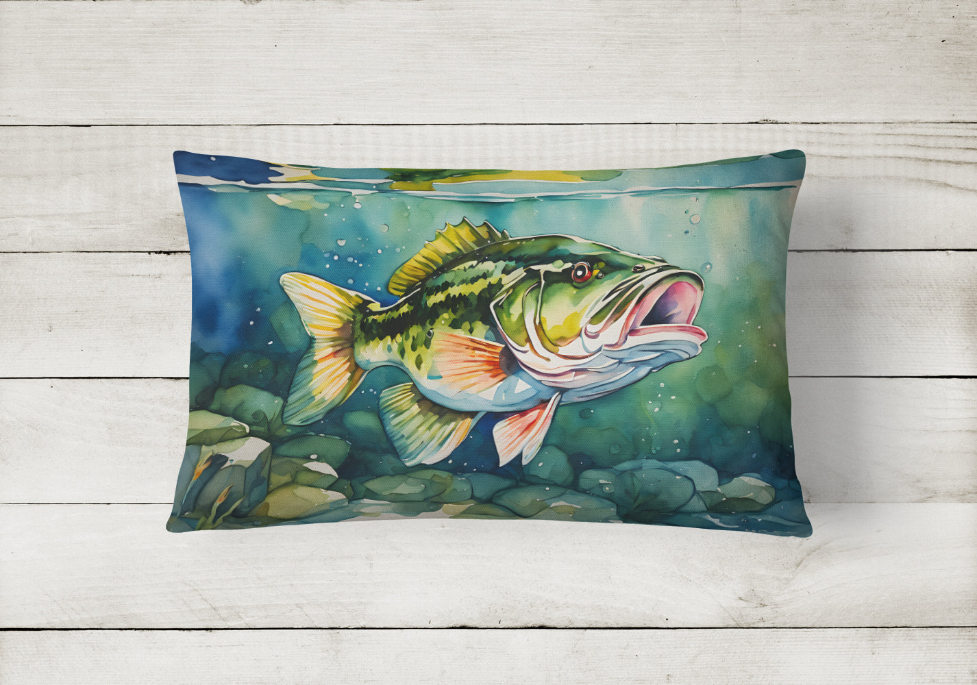 Largemouth Bass Throw Pillow