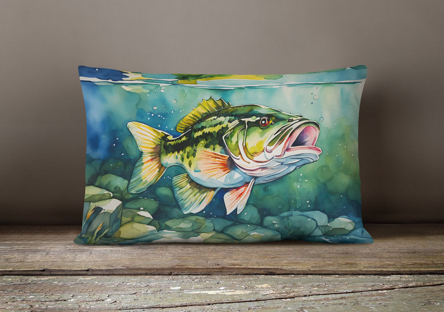 Largemouth Bass Throw Pillow