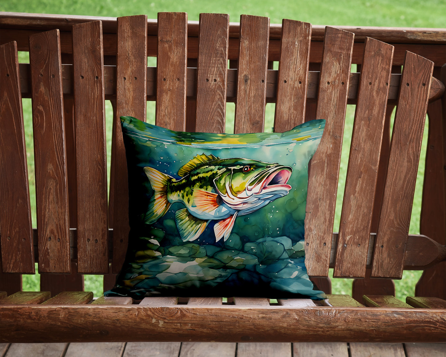 Largemouth Bass Throw Pillow