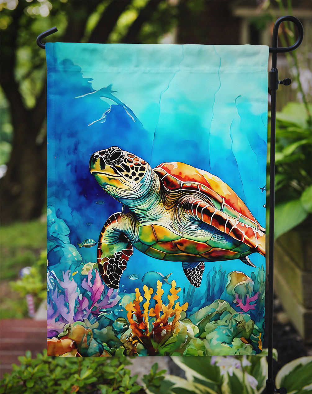 Loggerhead Sea Turtle Garden Flag