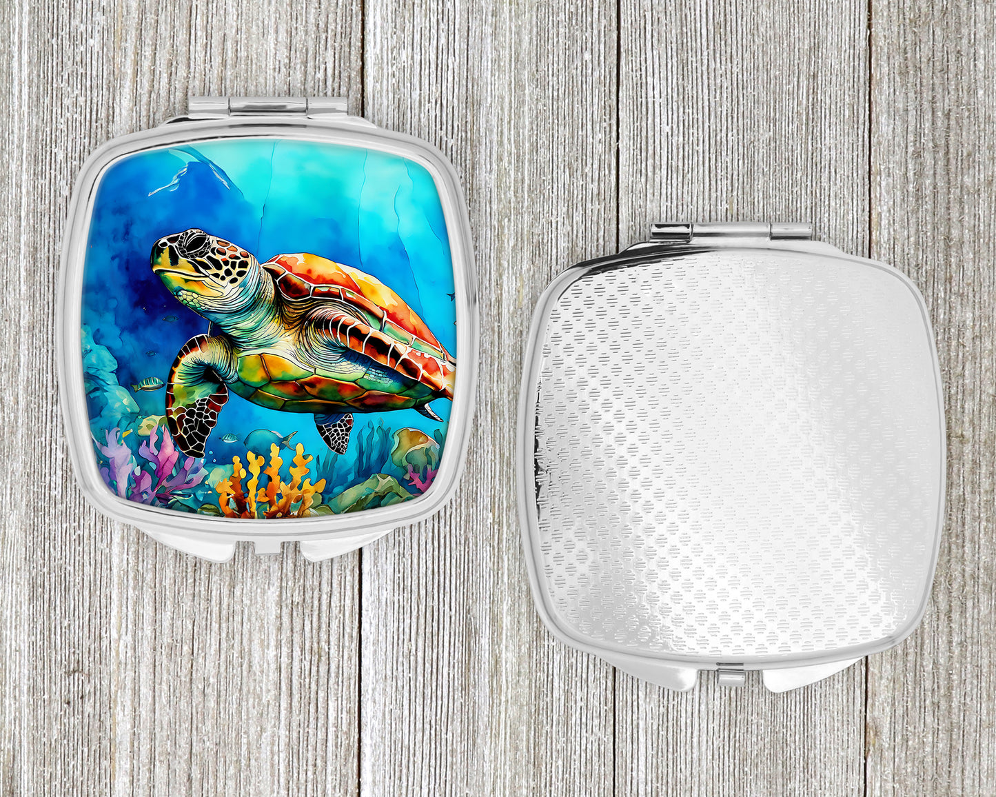 Loggerhead Sea Turtle Compact Mirror